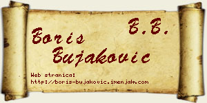 Boris Bujaković vizit kartica